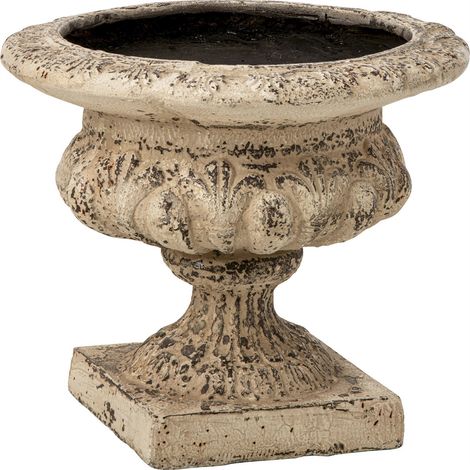 Cache pot blanc cassé esprit antique - blanc cassé patiné (1/3)