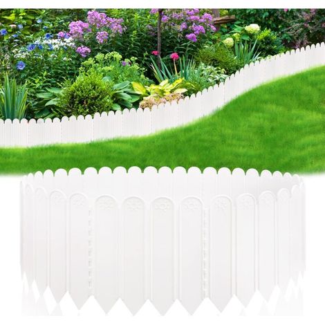 10pcs Bordure de Jardin en Plastique 20 x 22 cm Facile à Installer Un Marteau Suffit, Pas de Tranchées à Creuser Bordures de Pelouse Flexible et très Résistant pour Aménagement Extérieur (1/5)