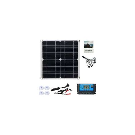 12-W-monokristallines Solarpanel mit 100-A-Laderegler für Wohnmobil, Wohnwagen, Haus, Garten und als Batterieladegerät (1/4)