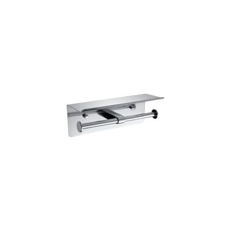 Support Double Mural Acier Inoxydable Étagère pour Téléphone Porte Papier pour Salle de Bain Bureau Hôtels- Crezuo (1/4)