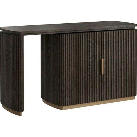 Bureau Cambon 2 portes en chêne foncé - Café noir élégant (1/5)