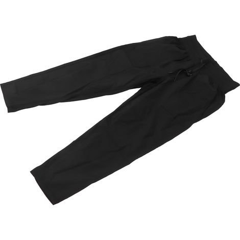 Pantalon de sport femme fitness, jogging nylon séchage rapide, cordon coulissant, sweatpants running noir XXL (1/5)