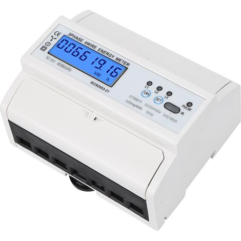 Compteur électrique triphasé DTS6619-016, 380 V, 7 broches, affichage numérique LCD rétroéclairé (1/5)