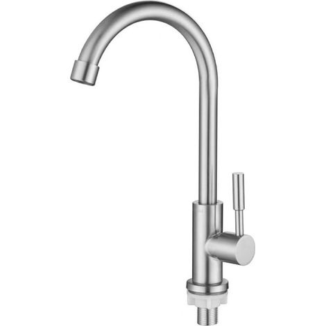 Robinet de Cuisine à Eau Froide Simple, Pivotant à 360° (1/4)