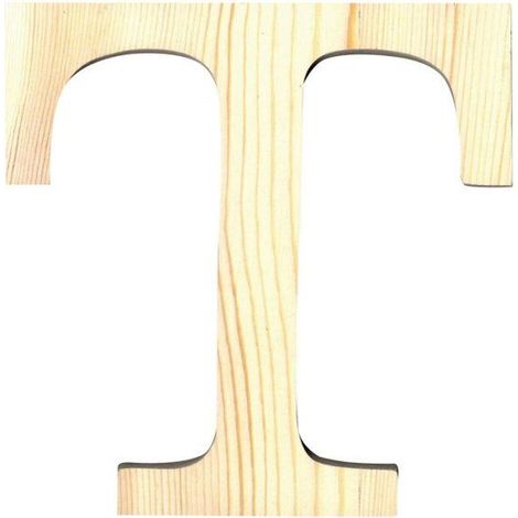LETTRE T - 11.5 CM - BOIS (1/2)