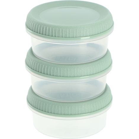 Curver Smart To Go Eco Line 3er-Set Soßenbehälter, 3x0.15L, Grün, rund
