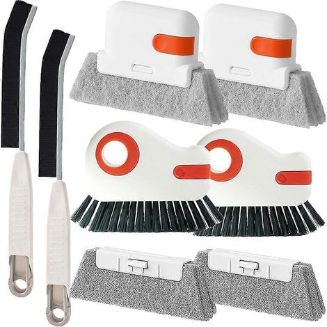 Brosse de nettoyage pour rebords de fenêtre à poils durs, outil de nettoyage pour fenêtres, articles ménagers essentiels, outils de nettoyage pour salle de bain et cuisine (1/5)