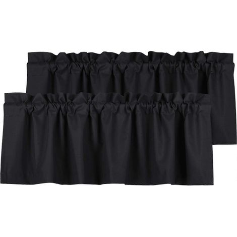 Cantonnière occultante Valea Home, imperméable et souple, à œillets, pour fenêtres de cuisine et de salle de bain. (1/5)