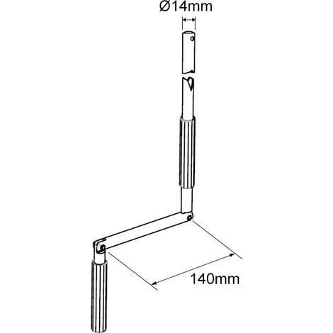 Manivelle Volet Roulant Complète Gaviota Ø14mm - 1,5m - Blanc