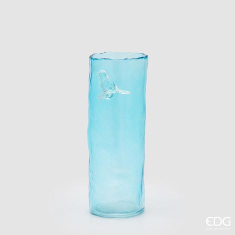 EDG Enzo De Gasperi Vaso Trespolo Cilindro H 27 Cm D 10 Cm Light Blue