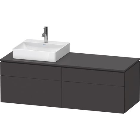 Duravit L-Cube Meuble sous-lavabo en console suspendu, avec plan (1/4)