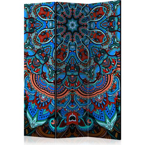 Paravent 3 Volets "Blue Fantasy" 135x172cm (1/2)