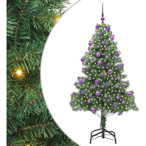 Sapin de Noël，Arbre de Noël avec 300 LED avec support Vert 180 cm PVC CFW94842 (1/5)