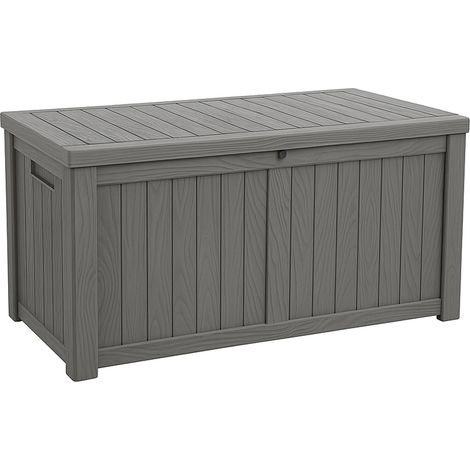 Centurion Supports TUNGSTEN 450 Litre 119 Gallon Waterproof Extra Large Lockable Easy-Open Garden Storage Box Outdoor Organiser in Grey (1/5)