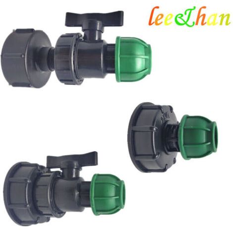 IBC - Portable Ton Barrel Accessoires Joint de tuyau de jardin Adaptateur de joint de tuyau en PE sûr et durable pour les connecteurs d'eau de maison et de jardin Generic (sortie 32 de la vanne de fi (1/2)