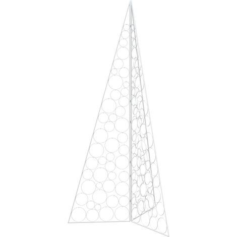 Albero di Natale in metallo KUOPIO 210 cm Acciaio Bianco vidaXL (1/5)