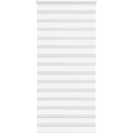 Doppelrollo Weiß 105x230 cm Stoffbreite 100,9 cm Polyester