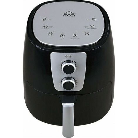 Dcg Heißluftfritteuse 5,2 Lt Schwarz Silber