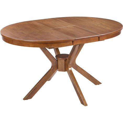 Tavolo da pranzo rotondo design retrò rovere scuro Tymis (1/5)