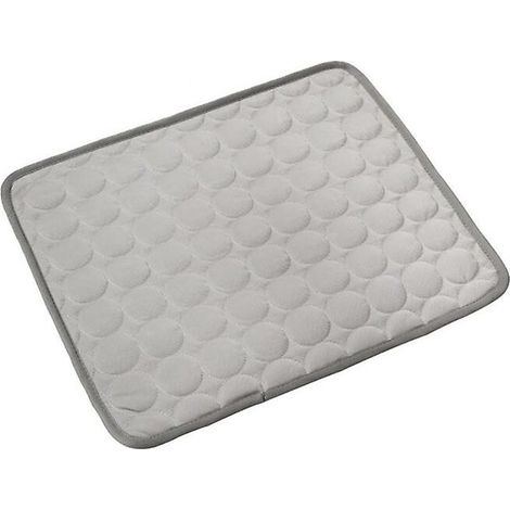 Tapis rafraîchissant pour animaux de compagnie, tapis rafraîchissant pour chiens et chats, gris XL (100x70 cm) (1/4)