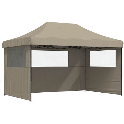 Tente de fête Taupe 292 x 440 x 315 cm Tissu Oxford (1/5)
