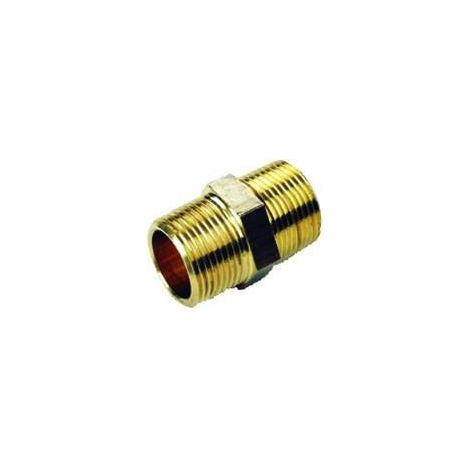 10 x IDRAULICA-VITE DOPPIA 280 OTTONE GIALLO D 3/8 NIPPLO