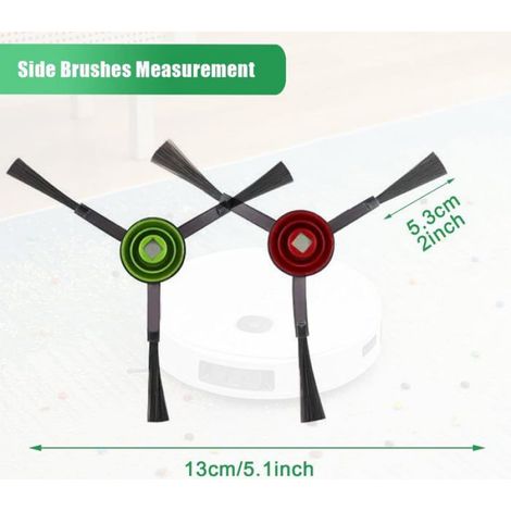 Brosse Latérale - Pour Yeedi Vac 2 Pro Vac 2 Max Vac Hybrid Vac Station - Compatible Ecovacs Deebot N8 N8 Pro N10 Plus - Lot de 6 (1/5)