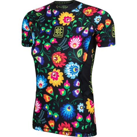 Damen-Rashguard mit kurzen Ärmeln, Größe 2L, weiß