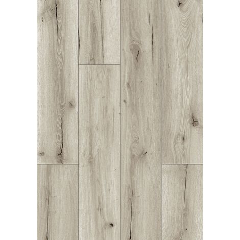 Mexen Wirginia échantillon de panneaux vinyles 1240 x 182 mm SPC 6,5 mm, sous-couche IXPE 1,5 mm, 4 V-Fuga, Chêne - F1005-S (1/3)