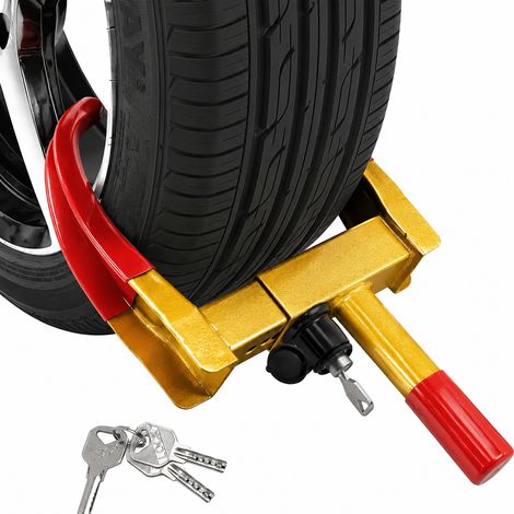 Antivol Roue Voiture en Acier Inoxydable Réglable 9 Trous, Bloque Pneu Universel pour Voiture, Camion, Camping-Car, Remorque et Moto (1/5)