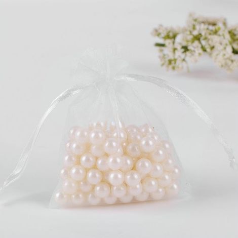 royaluxe - 100 pièces de sac en organza de couleur unie, sac en filet anti-insectes et anti-oiseaux, sac de plantation, 1015 cm (blanc) (1/5)