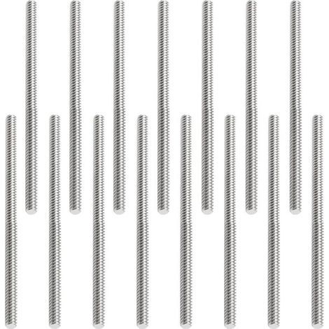 15 Pièces Tige Filetée M6 x 100mm Tige Filetée Inox M6 Tiges Filetées en Acier Inoxydable Entièrement Filetée Tige Goujons, Tige Entièrement Filetée (1/4)
