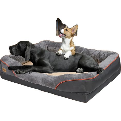 Lit orthopédique pour chien, housse amovible, taille extra large (1/2)