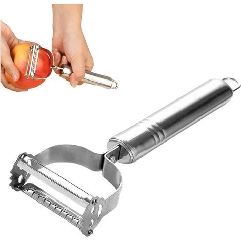 Multifunktionaler Kartoffelschäler aus Edelstahl – 3-in-1 Ultrascharfer Gemüseschäler mit Julienne-Funktion, ideal für Gurken und Gemüse