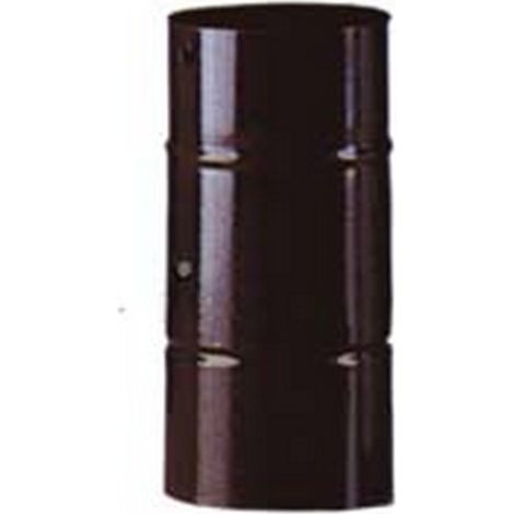1PZ TUBO PORCELLANATO CON FORO PER SERRANDA MARRONE LUCIDO -  cm.12x25