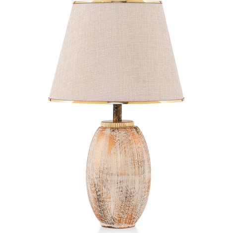 Lampada da tavolo, lampada da comodino, luce da soggiorno Lamp Cream Gold (1/5)