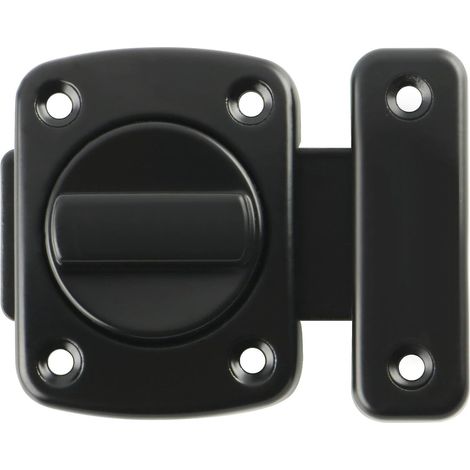 Verrou de porte rotatif à 6 pênes, pour fenêtre, placard et jardin, finition métal noir mat (1/5)