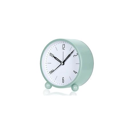 Réveil super silencieux sans tic tac avec veilleuse, fonctionne à piles, design simple, pour chambre, table de chevet, bureau, rentrée scolaire (1/5)