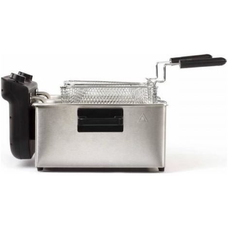 Friteuse Electrique double LIVOO DOC217 - 2 x 3 L - Inox 3300W - Noir + Gris (1/4)