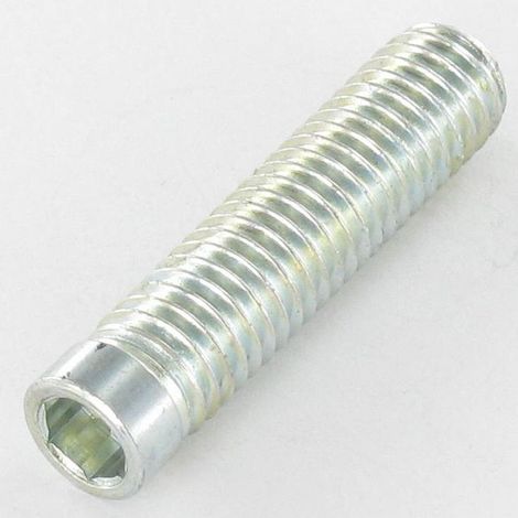 Vis métaux Acier zingué Sans tête M8X35 Filetée sur 30 Bout plat Clé de 5 HC5-100 pièces