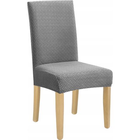 Housse de chaise, jacquard élastique gris [10-Z1-ST] (1/5)