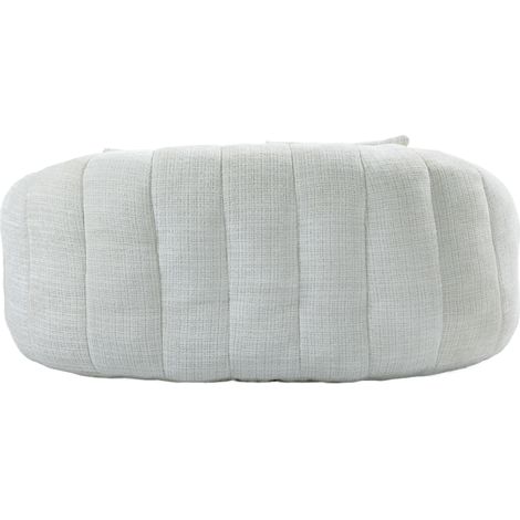 Chenille-Sitzsacksofa mit hoher Rückenlehne und Memoryschaum 145x95x63 cm Beige (1/5)