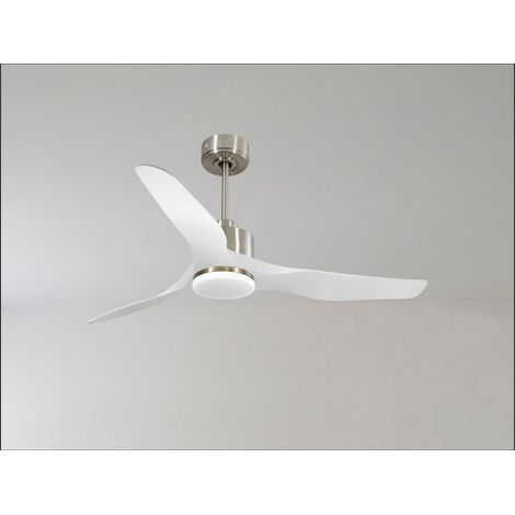 Modulo Latino III - Super destratificateur et ventilateur DC 132 cm chrome pales bois sombre idéal 26 à 40 m² (1/5)