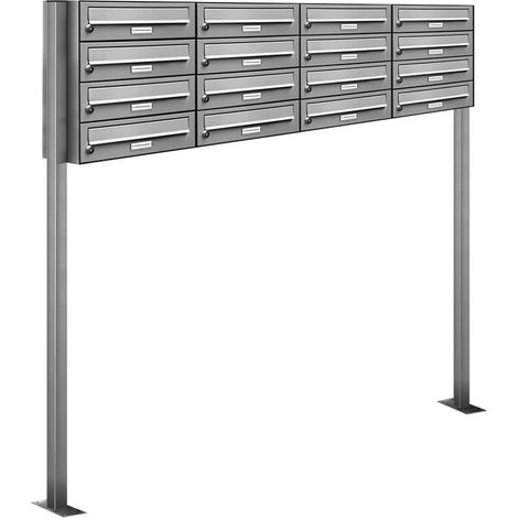 16er Edelstahl Stand Briefkasten Anlage Freistehend (1/5)