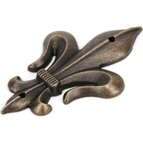 10 pièces d'angle en alliage de zinc couleur bronze, accessoires de scellement des bords pour boîtes à bijoux et albums photo à monter soi-même, dimensions : 54 x 33 mm (1/5)