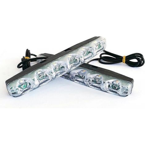 HONORNIC - Feux de jour universels 12 V CC à 6 LED pour voiture (1/5)