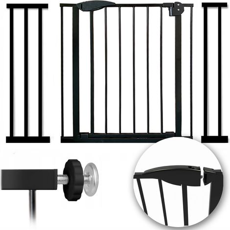 Barriera di sicurezza per scale e porte, nera