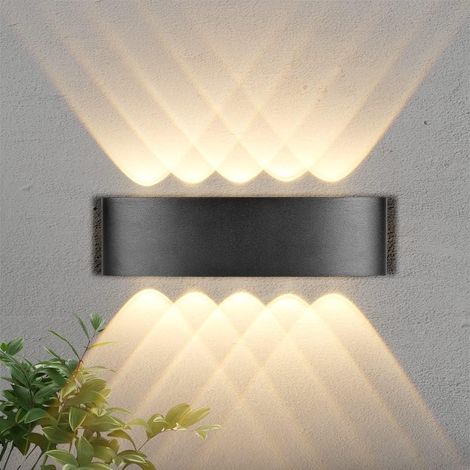Applique murale LED intérieure 96W 3000K, éclairage vers le haut et vers le bas, applique murale extérieure moderne noire, étanche IP65, pour salon, (1/5)
