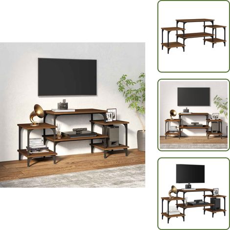 Almacenamiento - vidaXL Mueble para TV madera contrachapada roble marrón 117x35x52 cm - TV stand