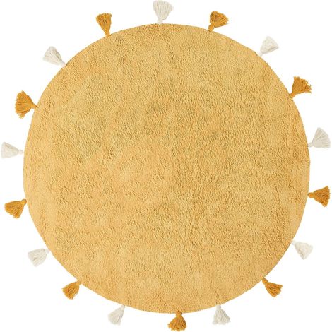 Kinderteppich KODINHI Gelb ø 120 cm Baumwolle (1/5)